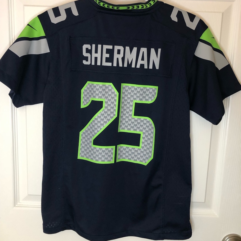 Seattle Seahawks Kids Jersey 25 Sherman - Size Medium 10/12